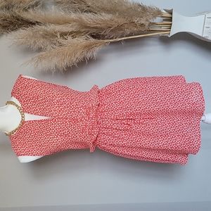 GAP spring floral print draw string waist v neck line dress  Size L